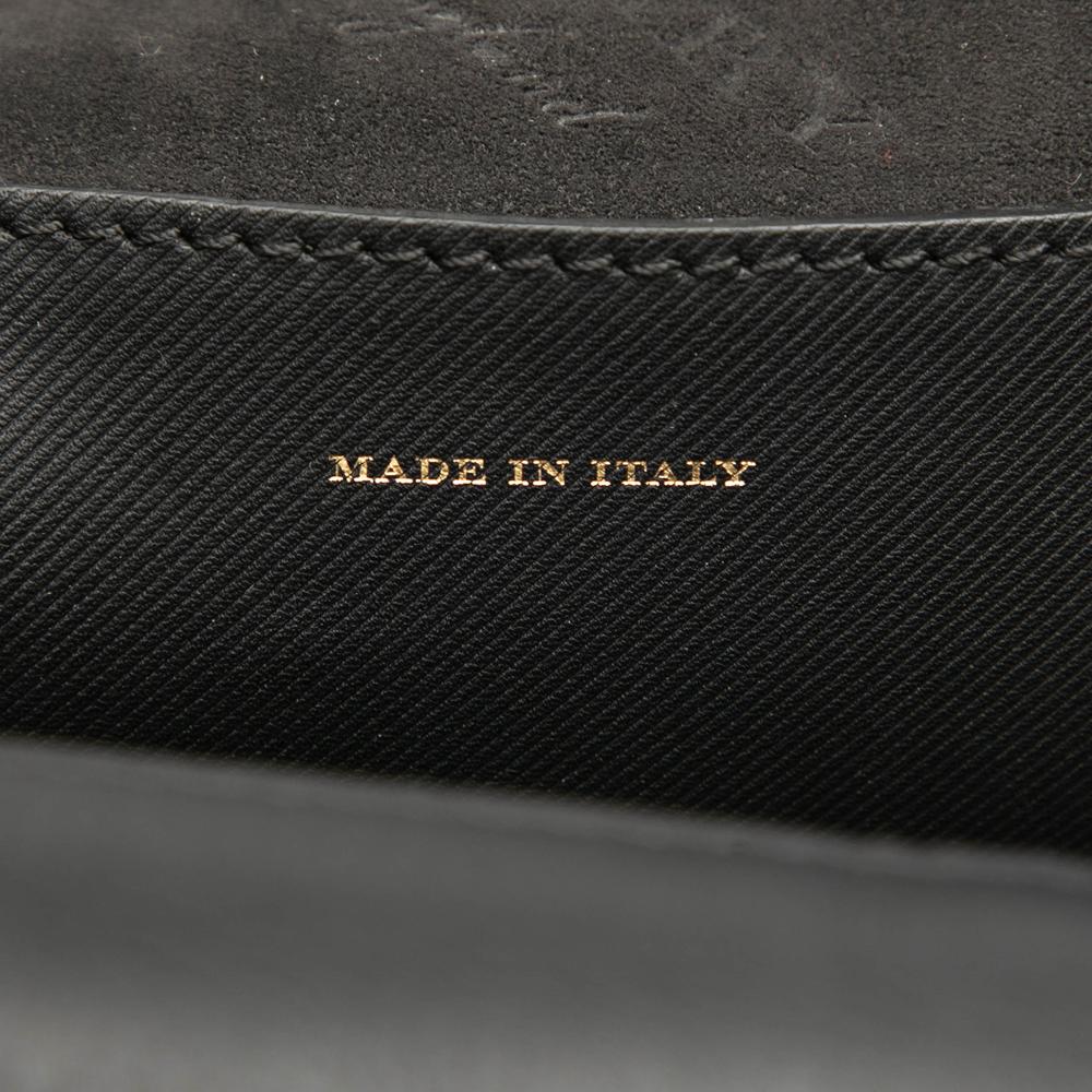 Burberry B Burberry Black Calf Leather Large Trench skin DK88 Top Handle Bag Italy