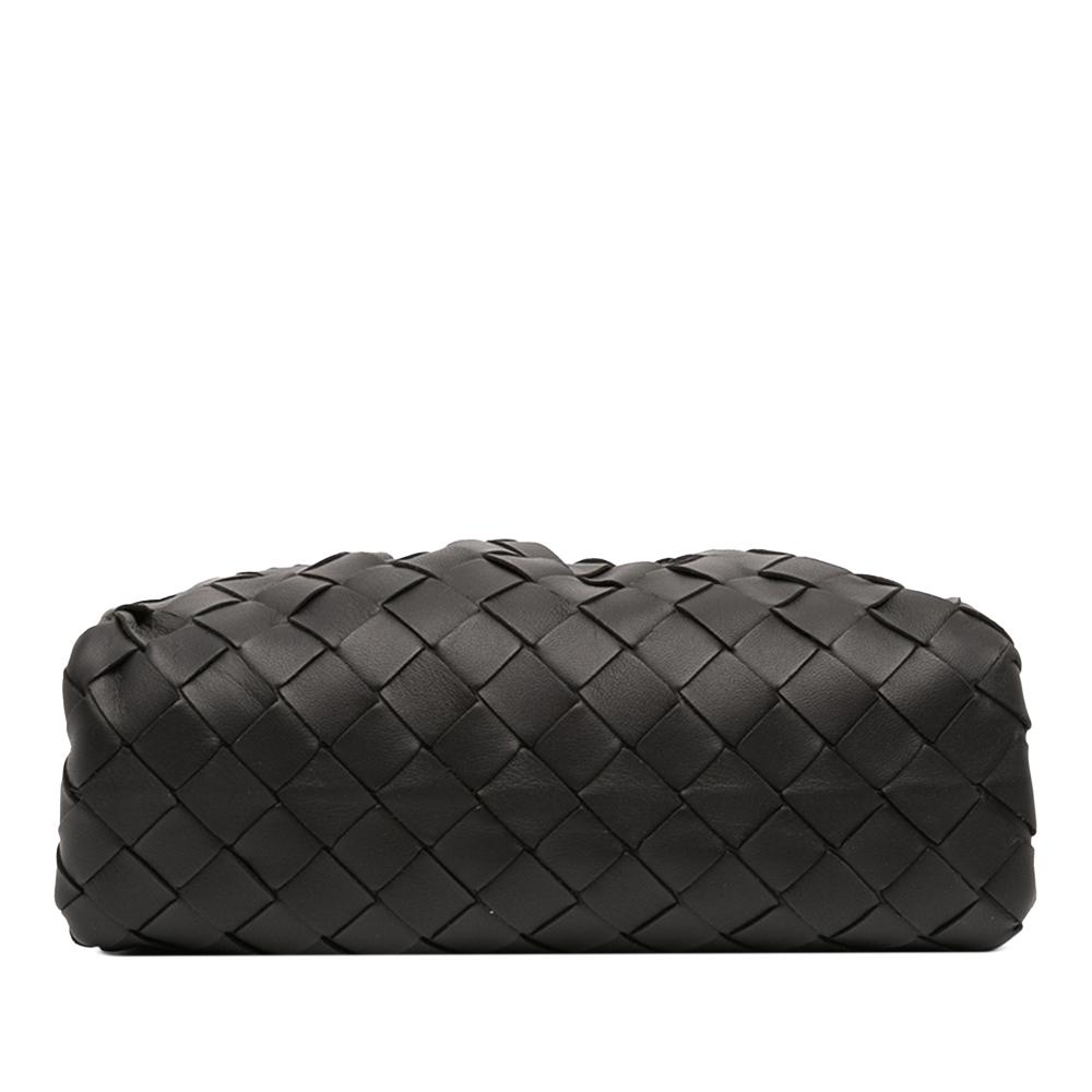 Bottega Veneta B Bottega Veneta Black Nappa Leather Leather Nappa Intrecciato The Mini Pouch Crossbody Italy