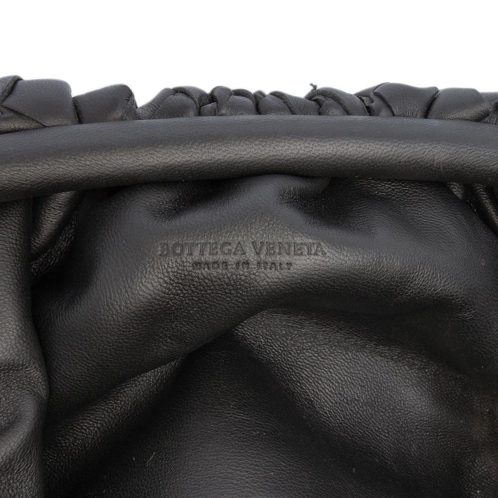 Bottega Veneta B Bottega Veneta Black Nappa Leather Leather Nappa Intrecciato The Mini Pouch Crossbody Italy