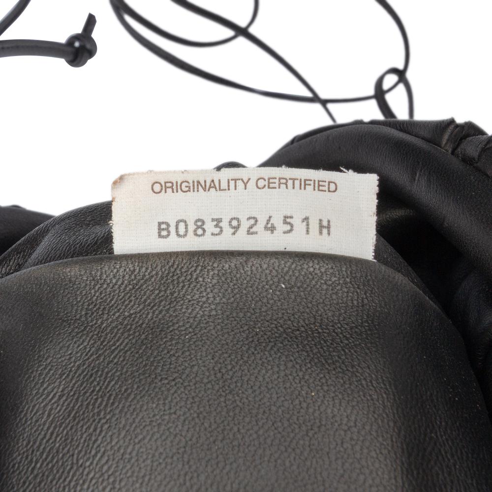 Bottega Veneta B Bottega Veneta Black Nappa Leather Leather Nappa Intrecciato The Mini Pouch Crossbody Italy