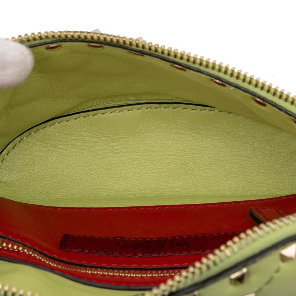 Valentino AB Valentino Green Lime Nappa Leather Leather Nappa Rockstud Spike Belt Bag Italy