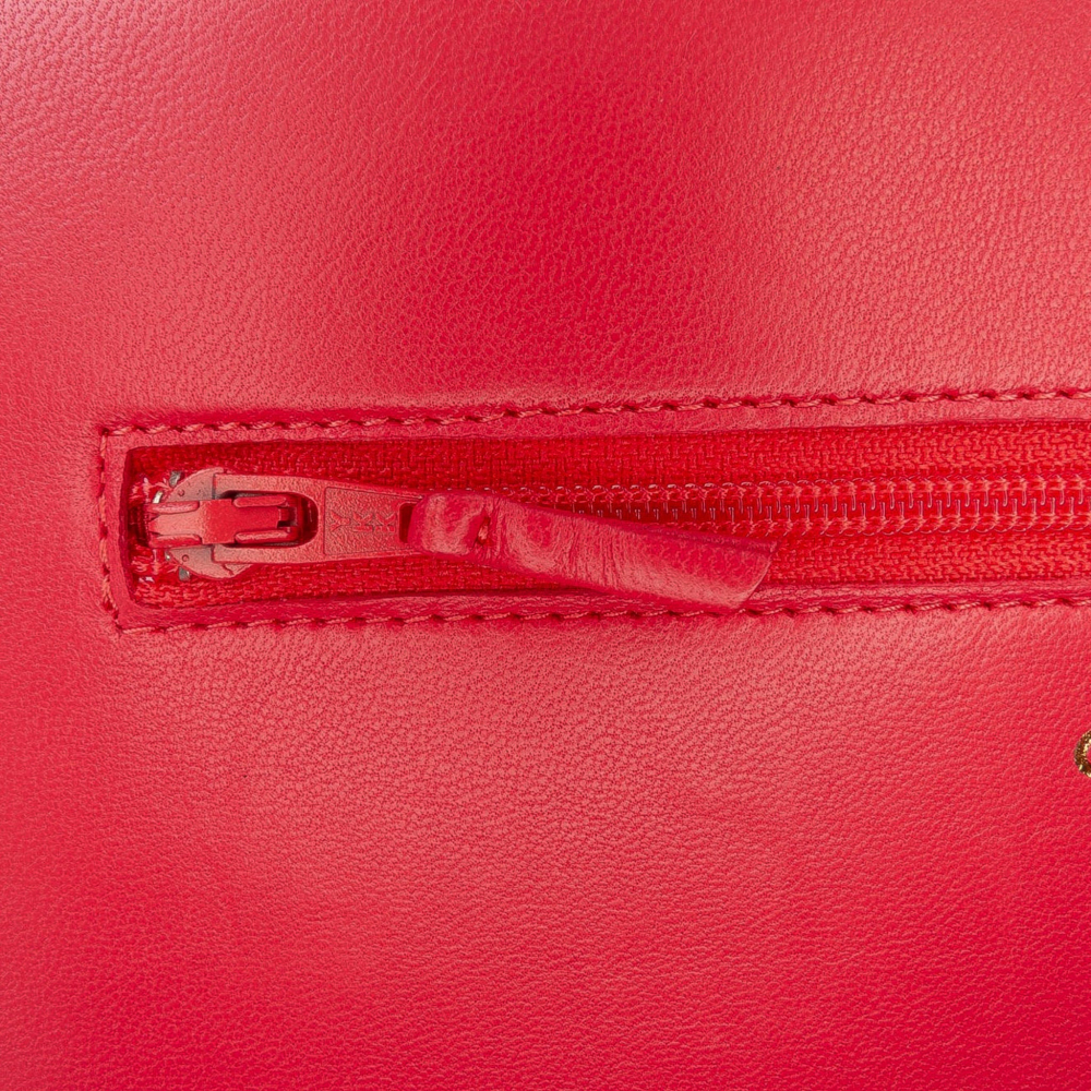 Chanel Boy Caviar Leather Quilted Wallet on Chain Crossbody Red