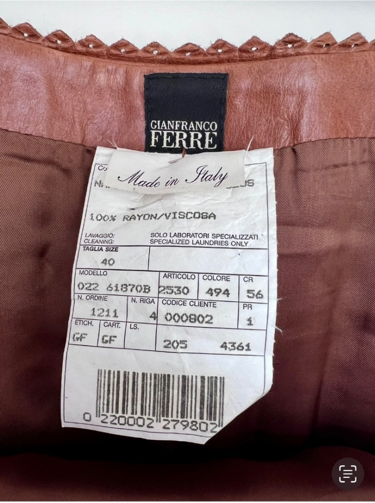 Gianfranco Ferre lederrock