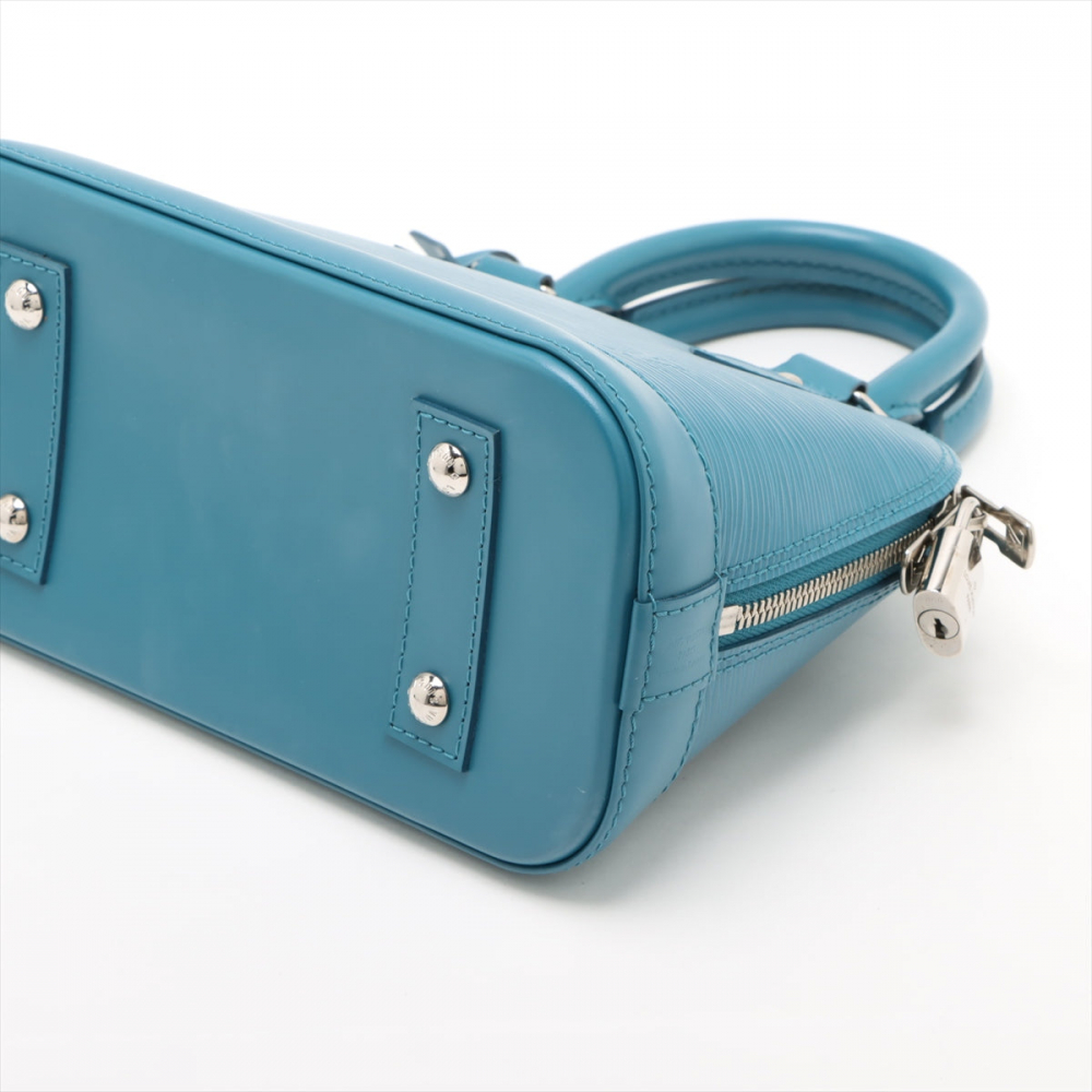 Louis Vuitton Alma BB Epi Leather Top-handle Handbag Blue