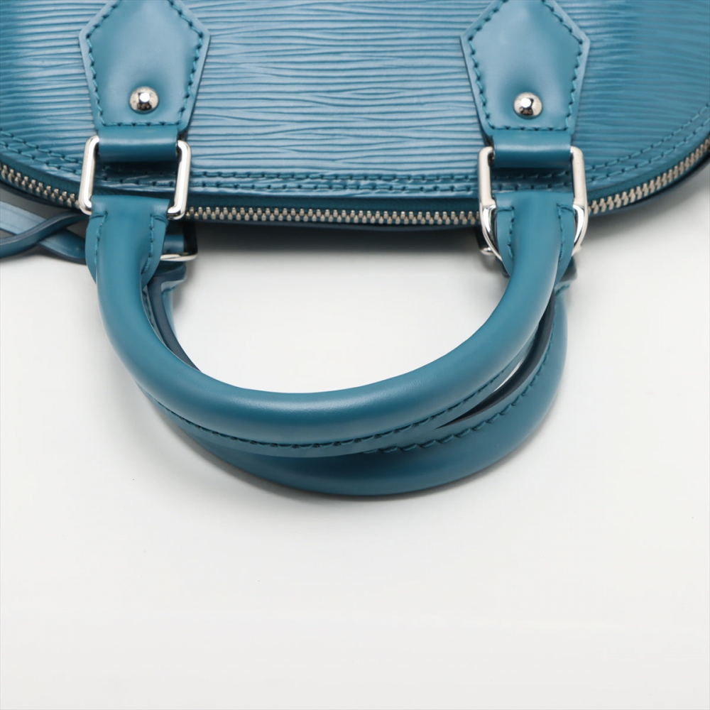 Louis Vuitton Alma BB Epi Leather Top-handle Handbag Blue