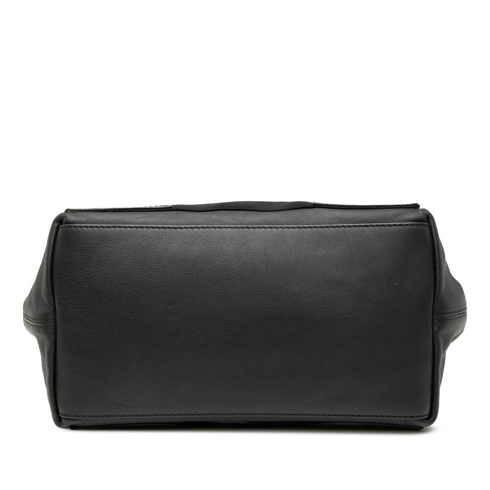 Balenciaga B Balenciaga Black Calf Leather skin Perforated Navy Cabas Tote S Italy