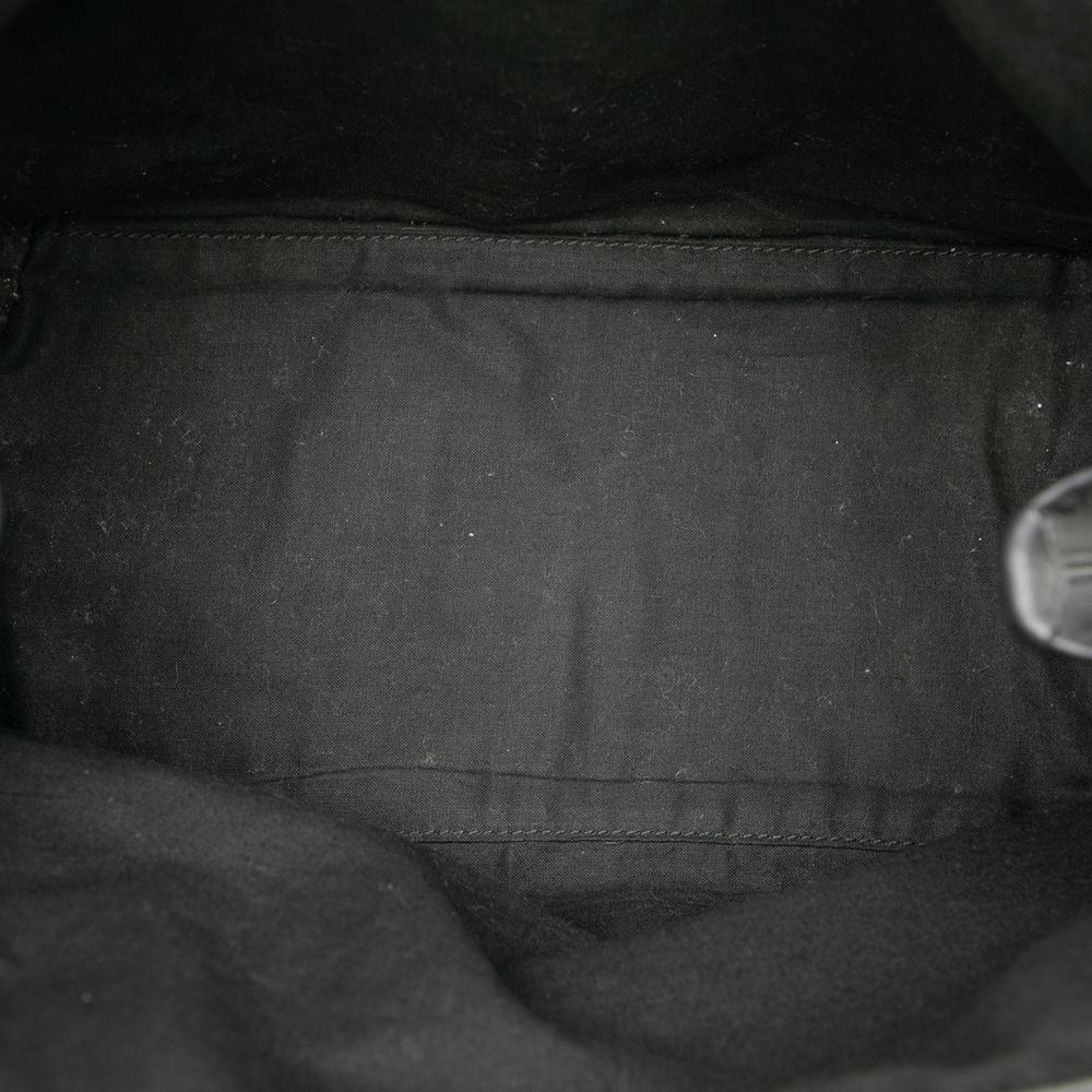 Balenciaga B Balenciaga Black Calf Leather skin Perforated Navy Cabas Tote S Italy