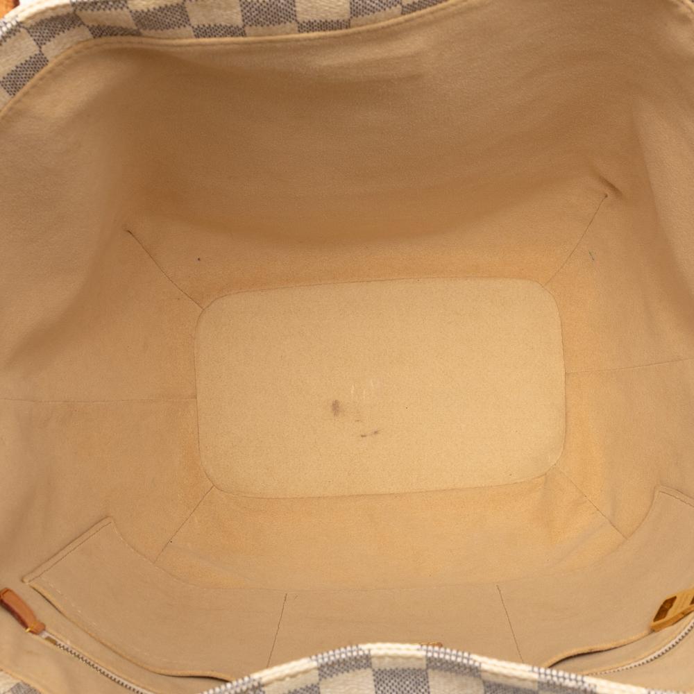 Louis Vuitton B Louis Vuitton White Damier Canvas Fabric Damier Azur Salina PM France