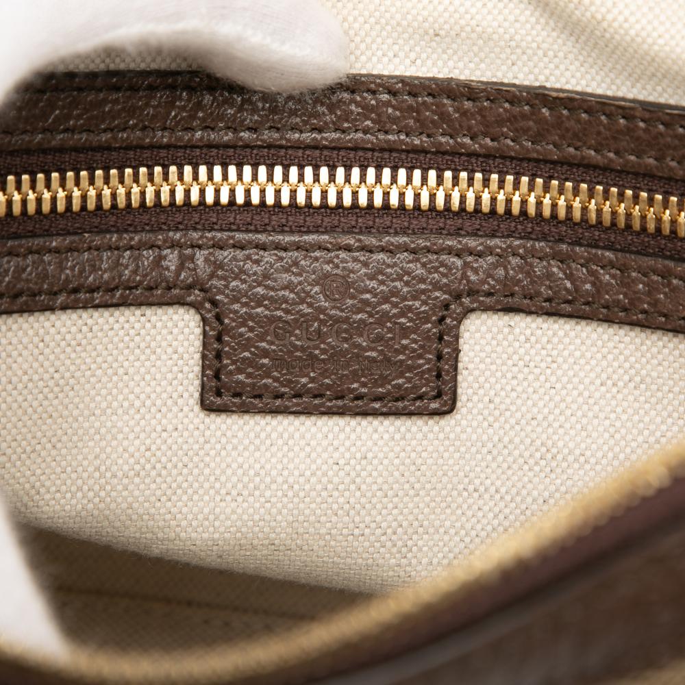 Gucci AB Gucci Brown Beige Canvas Fabric Jumbo GG Web Crossbody Italy