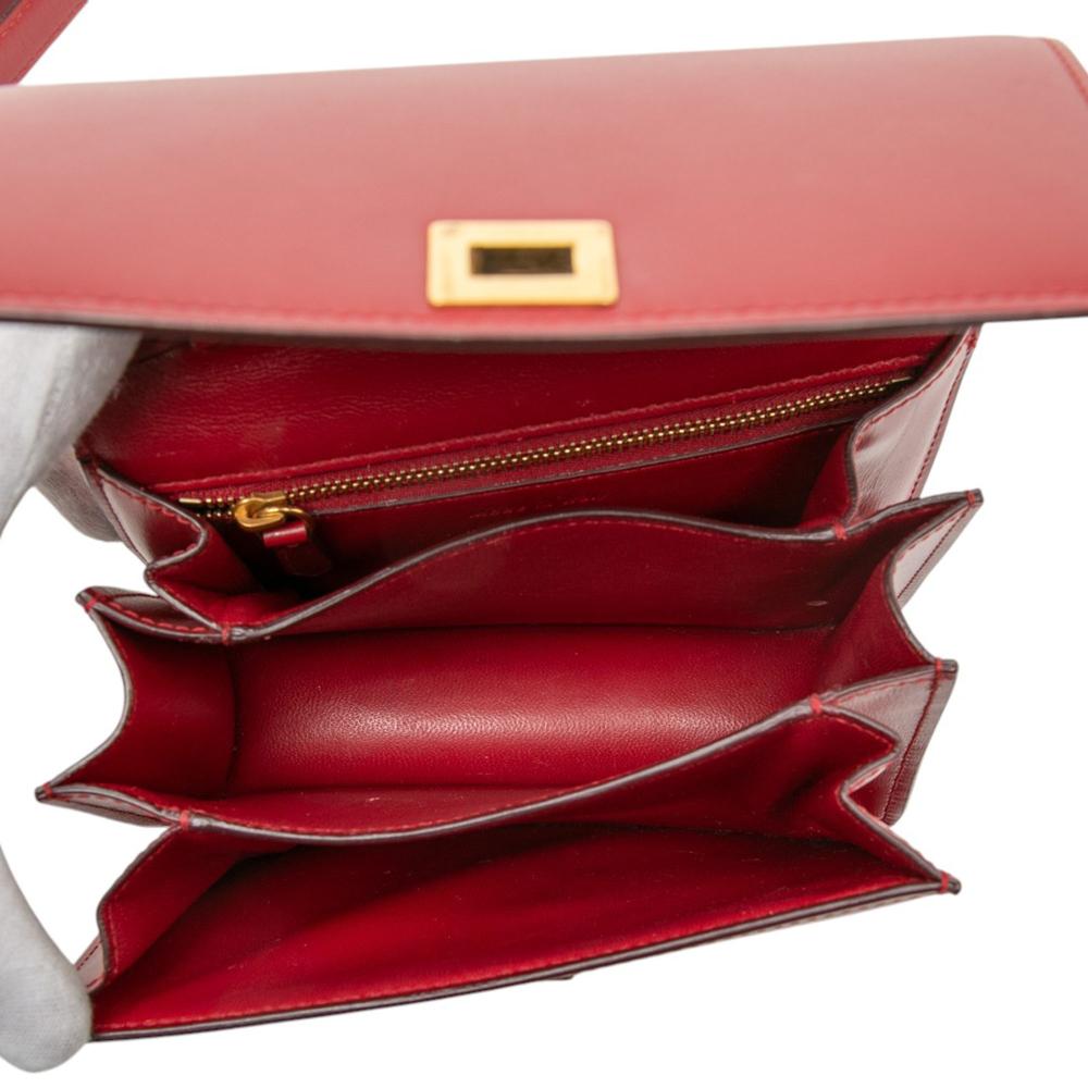 Celine B Celine Red Calf Leather Small skin Classic Box Italy