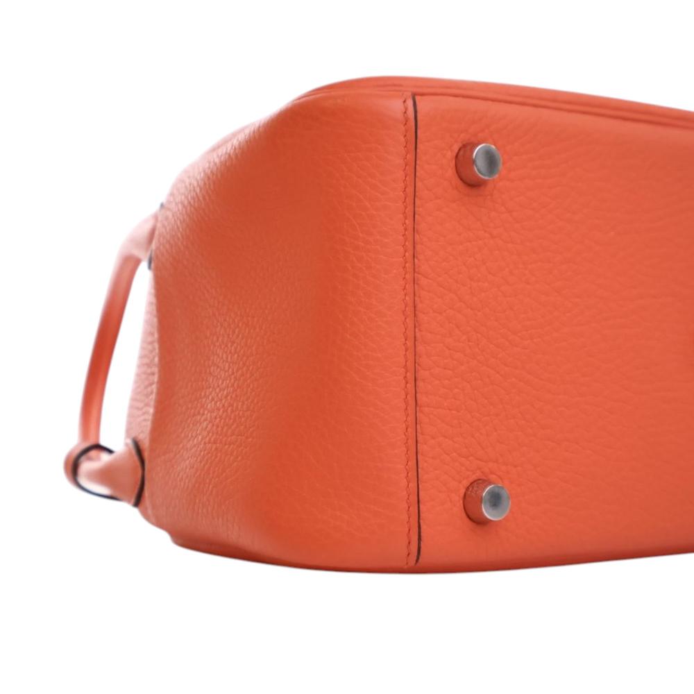 Hermès AB Hermès Orange Dark Orange Calf Leather Clemence Lindy 26 France