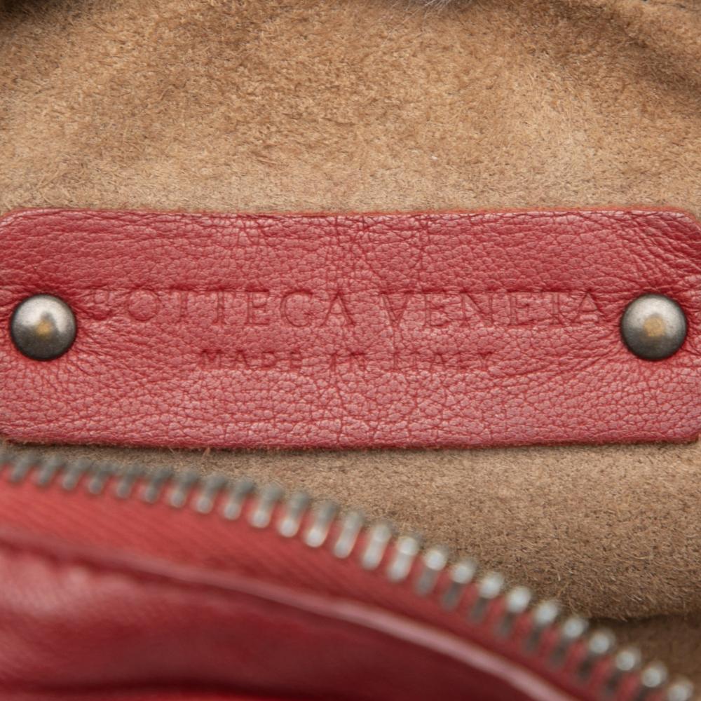 Bottega Veneta B Bottega Veneta Red Indian Red Nappa Leather Leather Nappa Intrecciato Belt Bag Italy