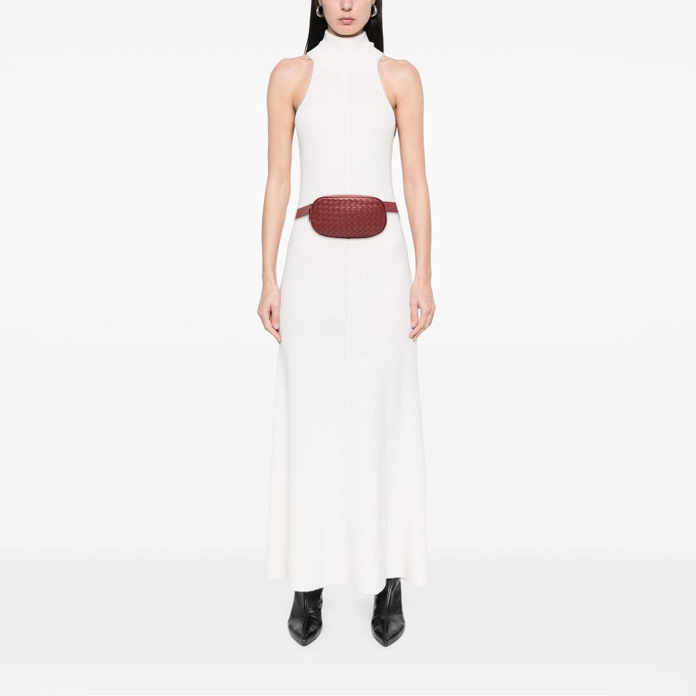 Bottega Veneta B Bottega Veneta Red Indian Red Nappa Leather Leather Nappa Intrecciato Belt Bag Italy