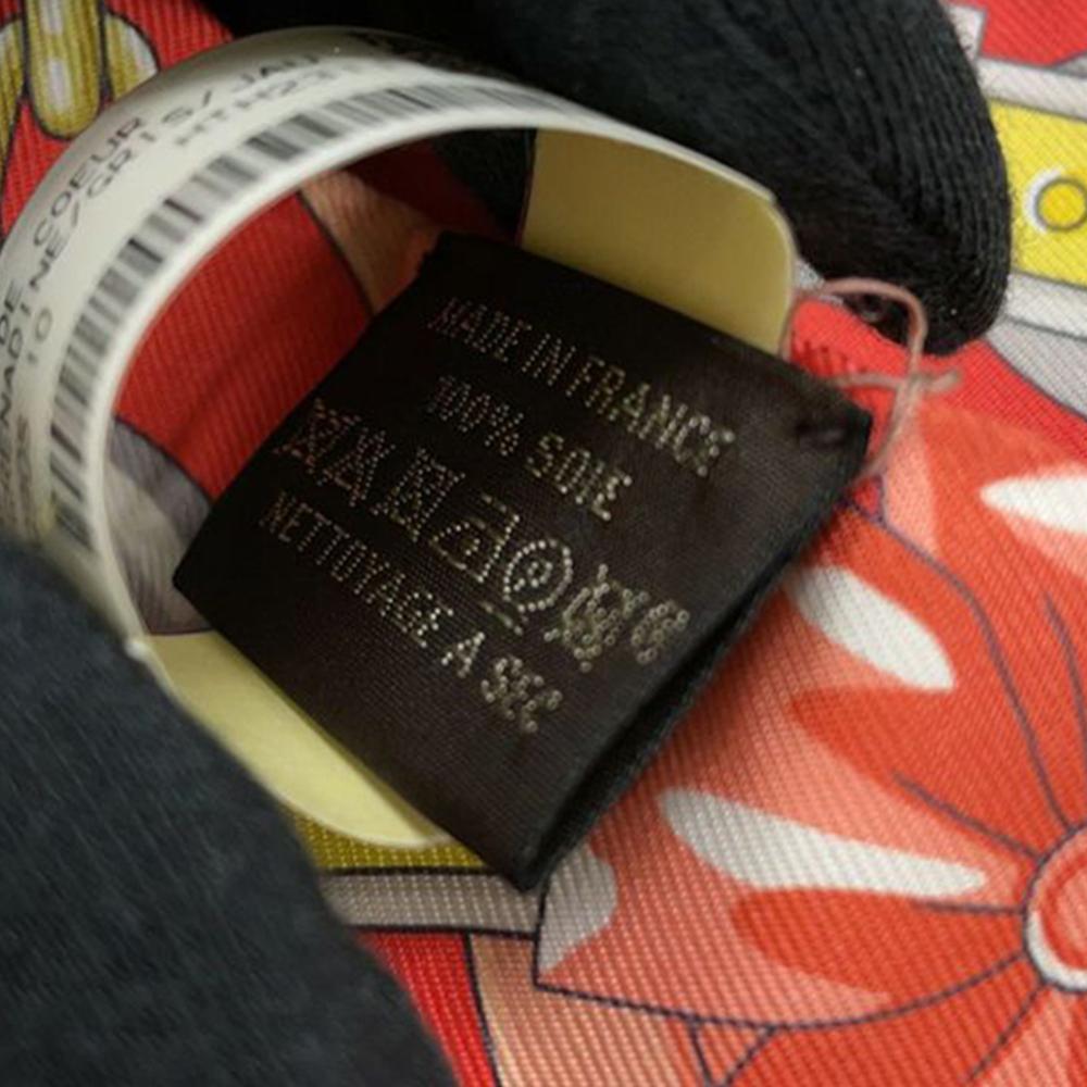 Hermès A Hermès Red with Multi Silk Fabric Harnais De Cour Twilly Scarf France