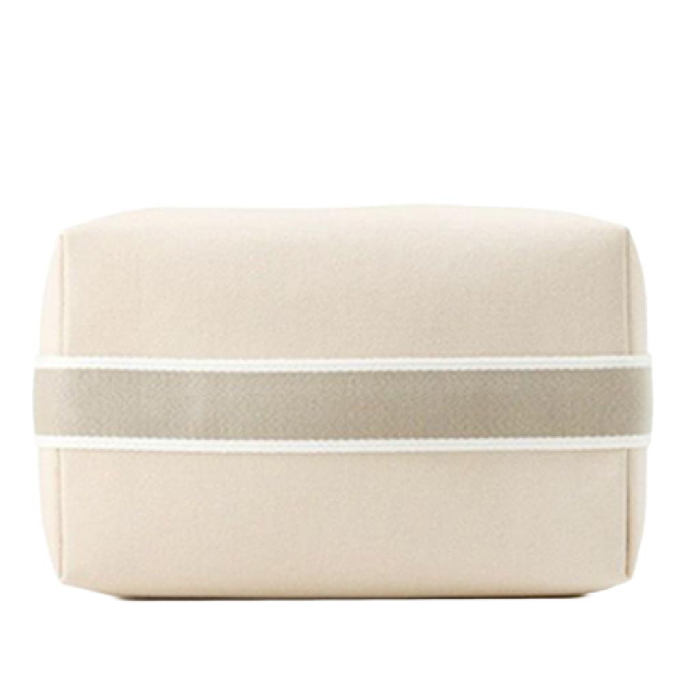 Hermès A Hermès Brown Light Beige Canvas Fabric Large Toile Bride A Brac Case France