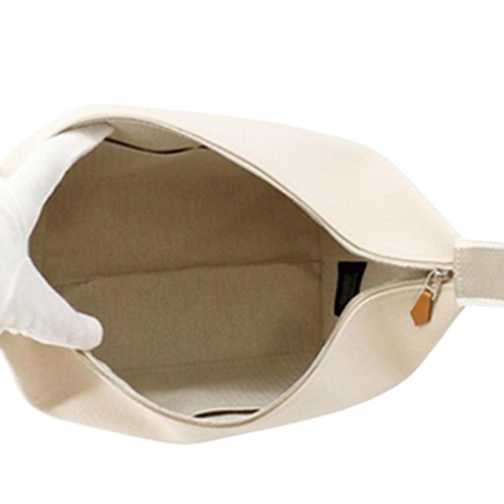 Hermès A Hermès Brown Light Beige Canvas Fabric Large Toile Bride A Brac Case France