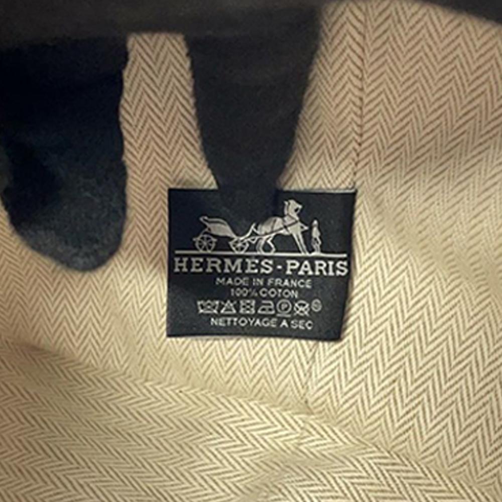 Hermès A Hermès Brown Light Beige Canvas Fabric Large Toile Bride A Brac Case France