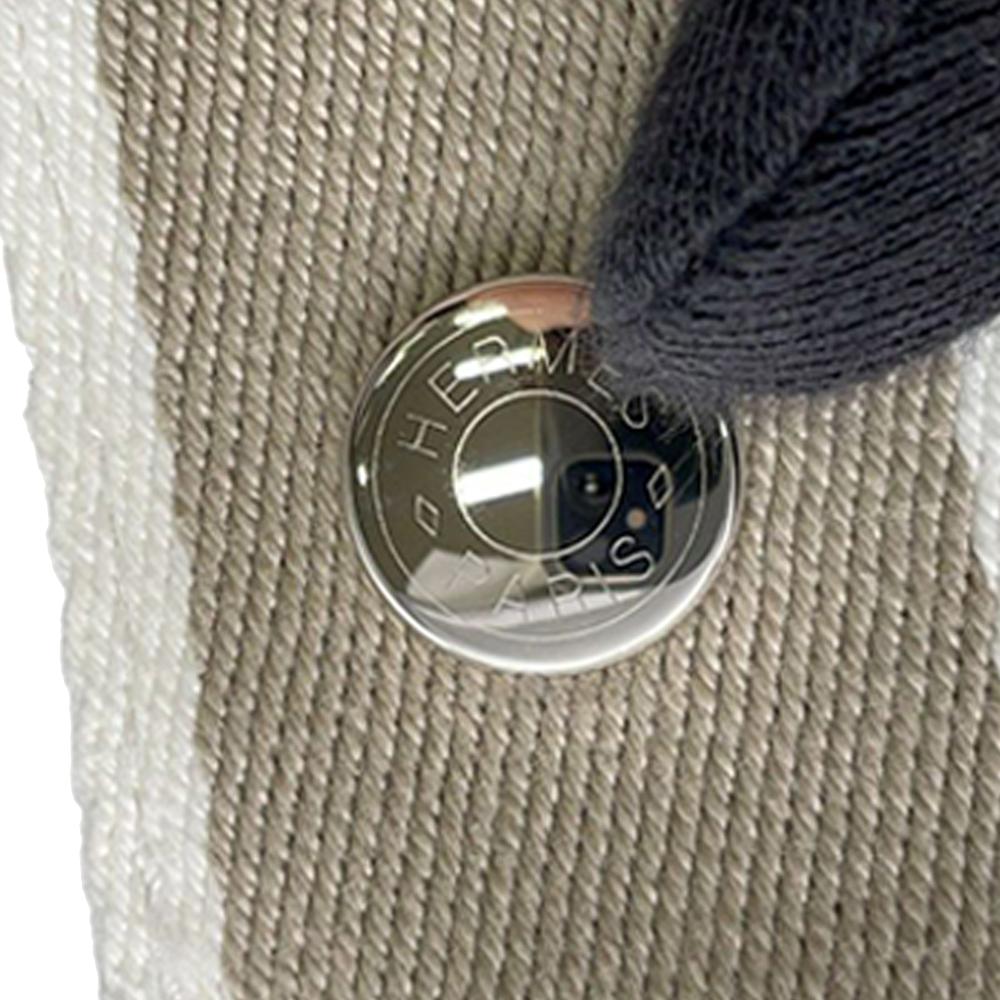 Hermès A Hermès Brown Light Beige Canvas Fabric Large Toile Bride A Brac Case France