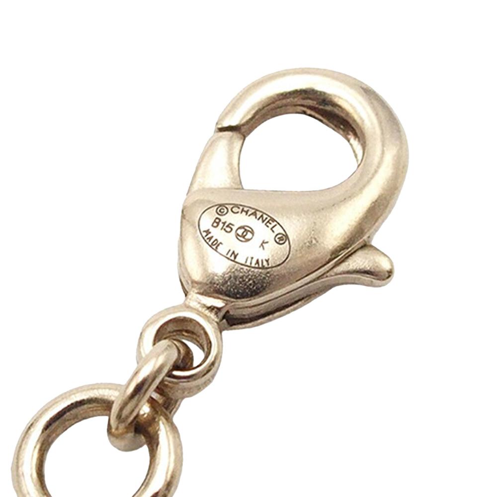 Chanel AB Chanel Gold with White Pearl Gold Plated Metal CC Faux Pearl Lace Pendant Necklace Italy