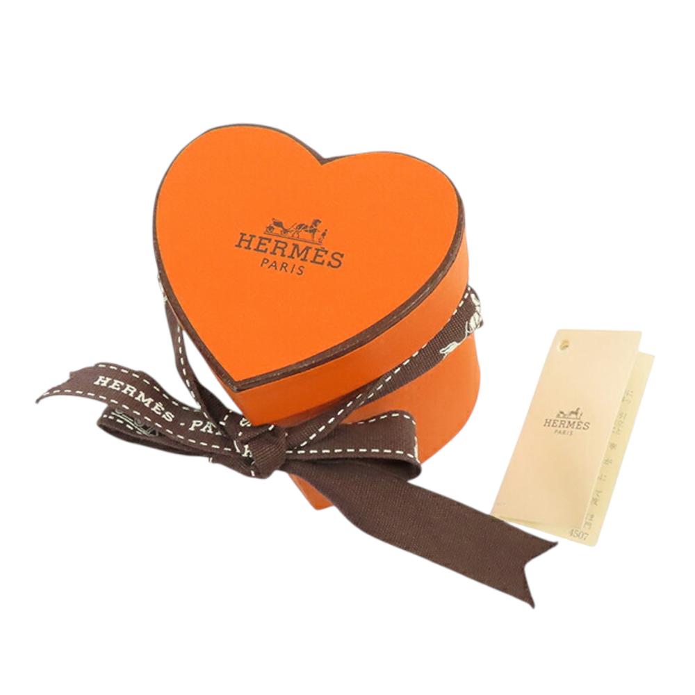 Hermès AB Hermès Orange Silk Fabric Jeu de Cartes Twilly Scarf France