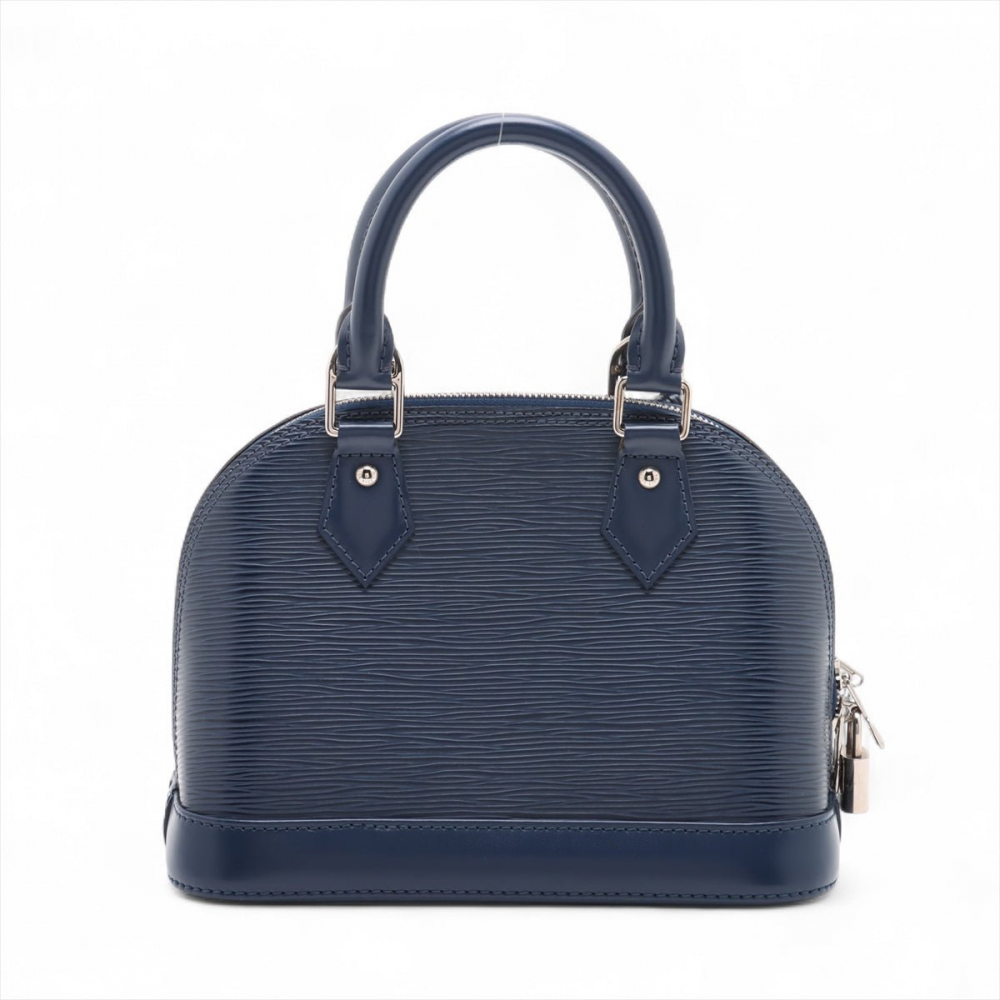 Louis Vuitton Alma BB Epi Leather Top-handle Handbag Navy