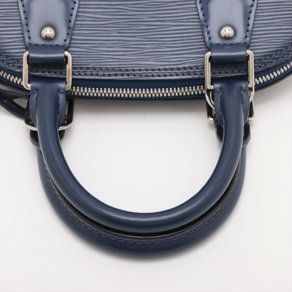 Louis Vuitton Alma BB Epi Leather Top-handle Handbag Navy