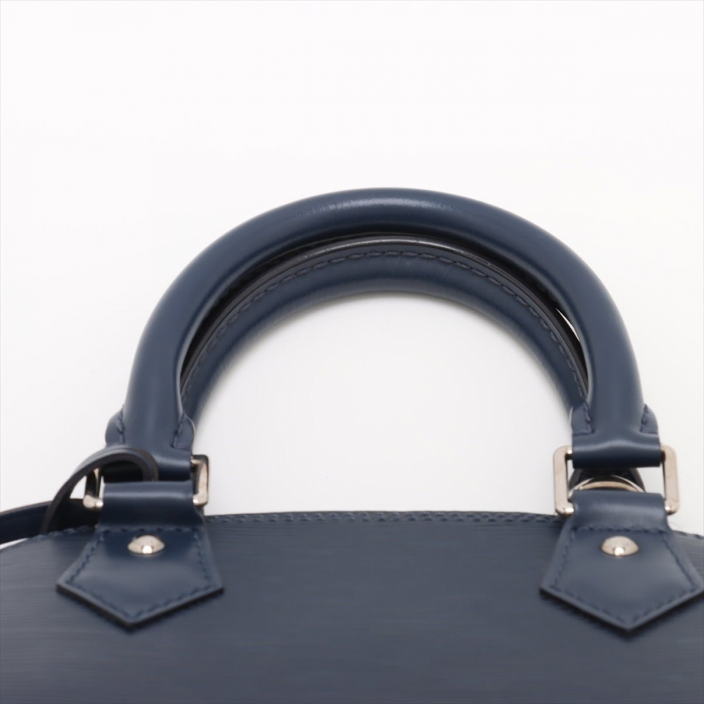 Louis Vuitton Alma BB Epi Leather Top-handle Handbag Navy