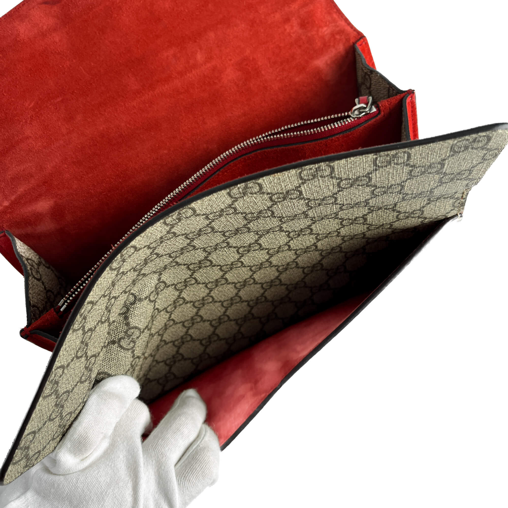 Gucci Dionysus Medium Canvas Flap Handbag GG Supreme