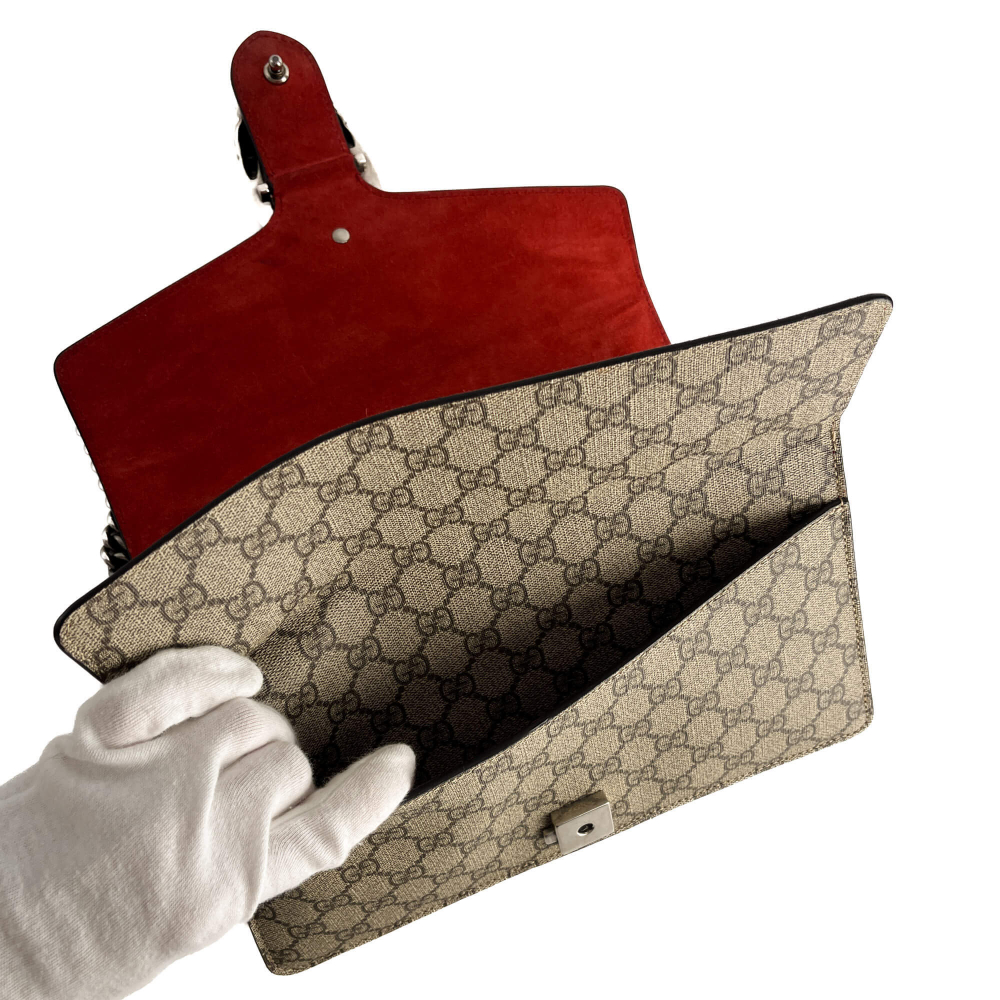Gucci Dionysus Medium Canvas Flap Handbag GG Supreme