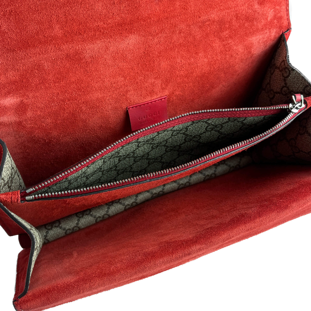 Gucci Dionysus Medium Canvas Flap Handbag GG Supreme