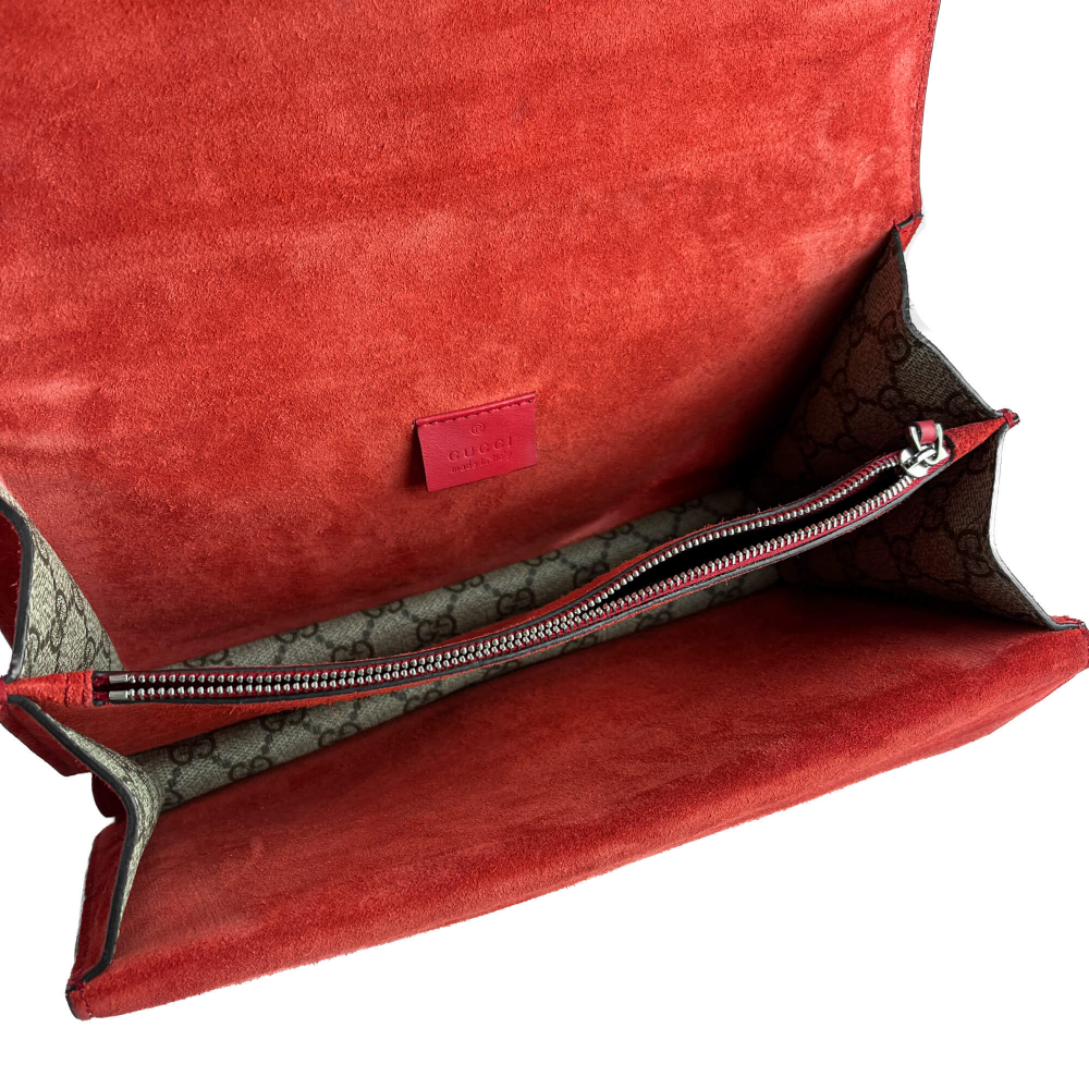 Gucci Dionysus Medium Canvas Flap Handbag GG Supreme