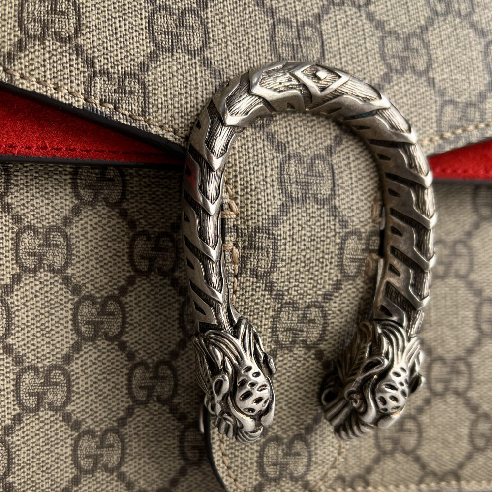 Gucci Dionysus Medium Canvas Flap Handbag GG Supreme