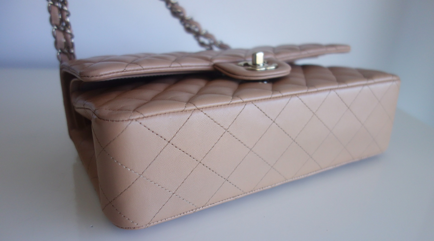 Chanel Classique 11.12 dark beige bag