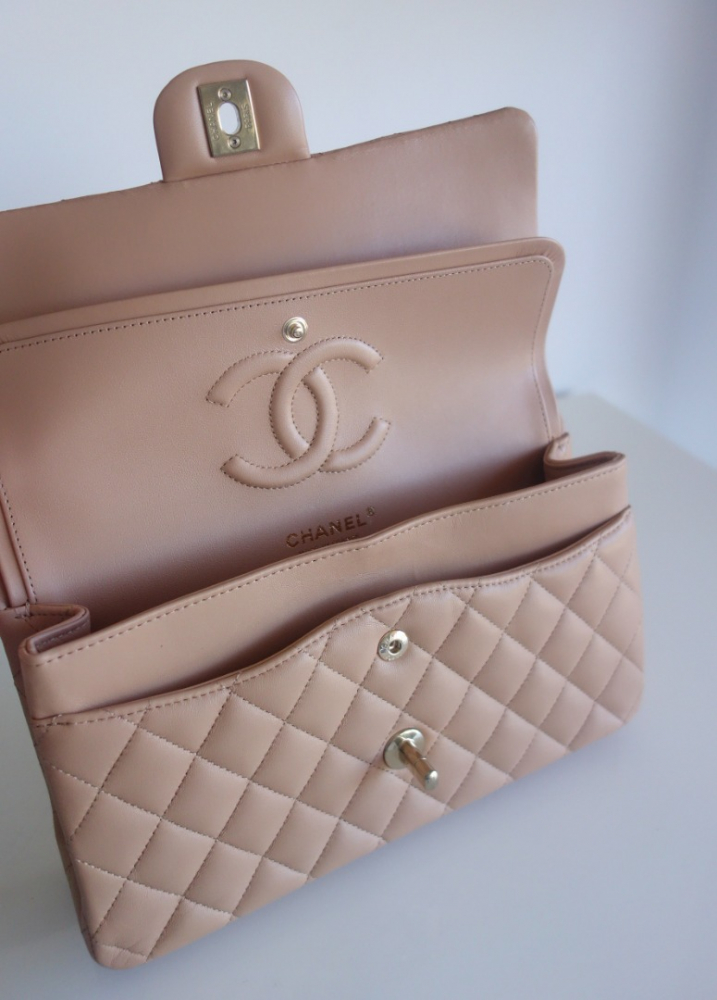 Chanel Classique 11.12 dark beige bag