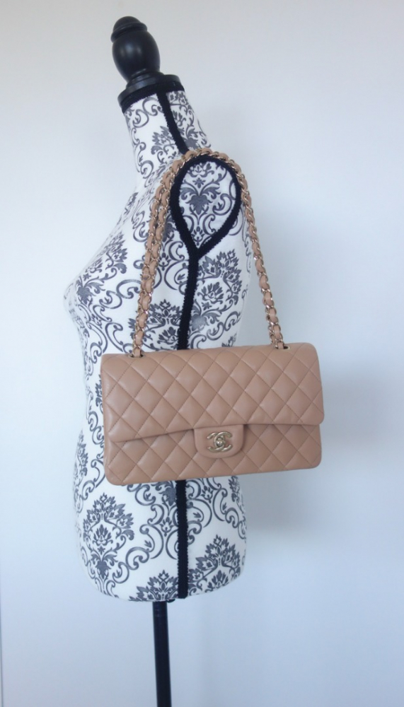 Chanel Classique 11.12 dark beige bag