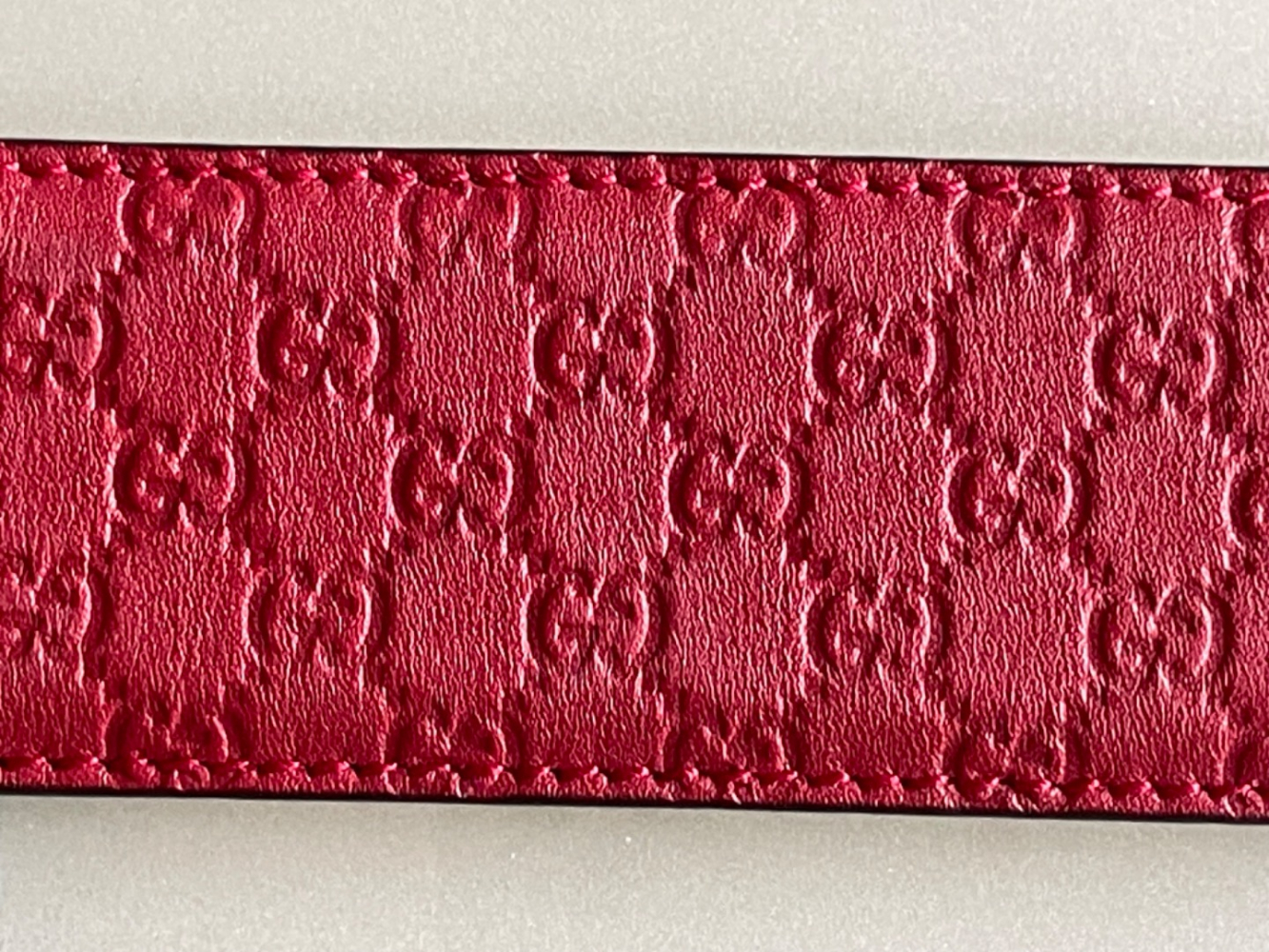 Gucci red imprint belt