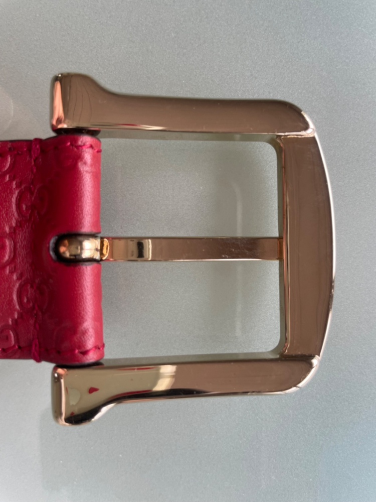 Gucci red imprint belt