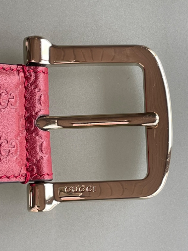 Gucci red imprint belt
