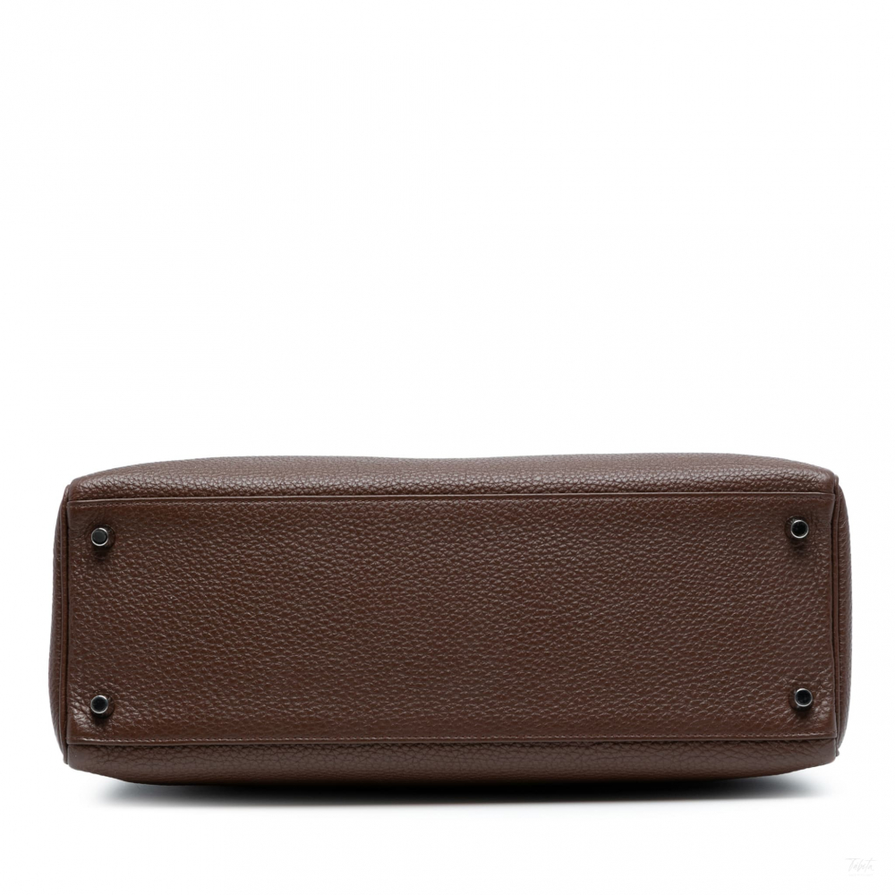 Hermès Kelly 35 Togo Leather Top-handle Handbag Chocolat