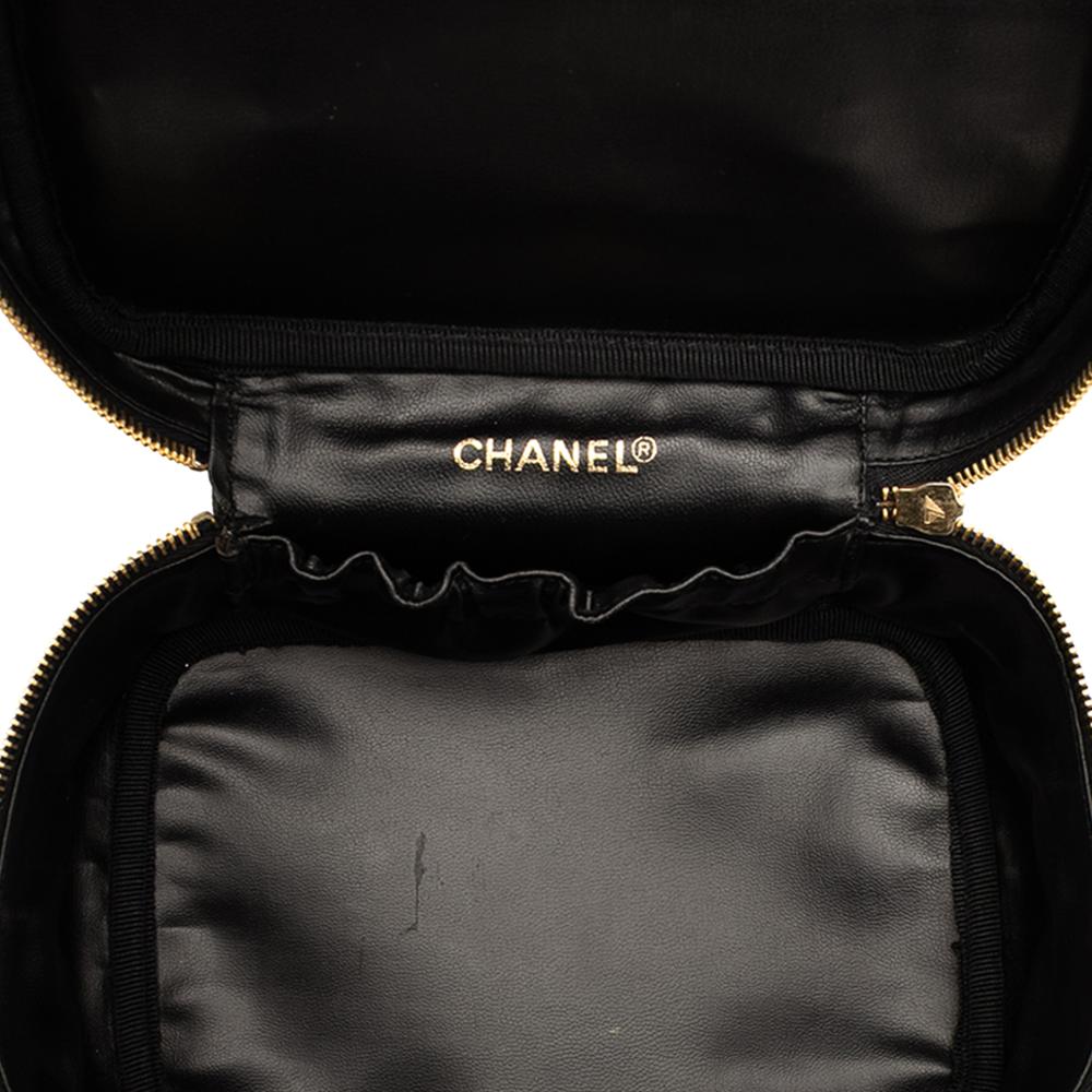 Chanel B Chanel Black Caviar Leather Leather CC Caviar Vanity Bag Italy