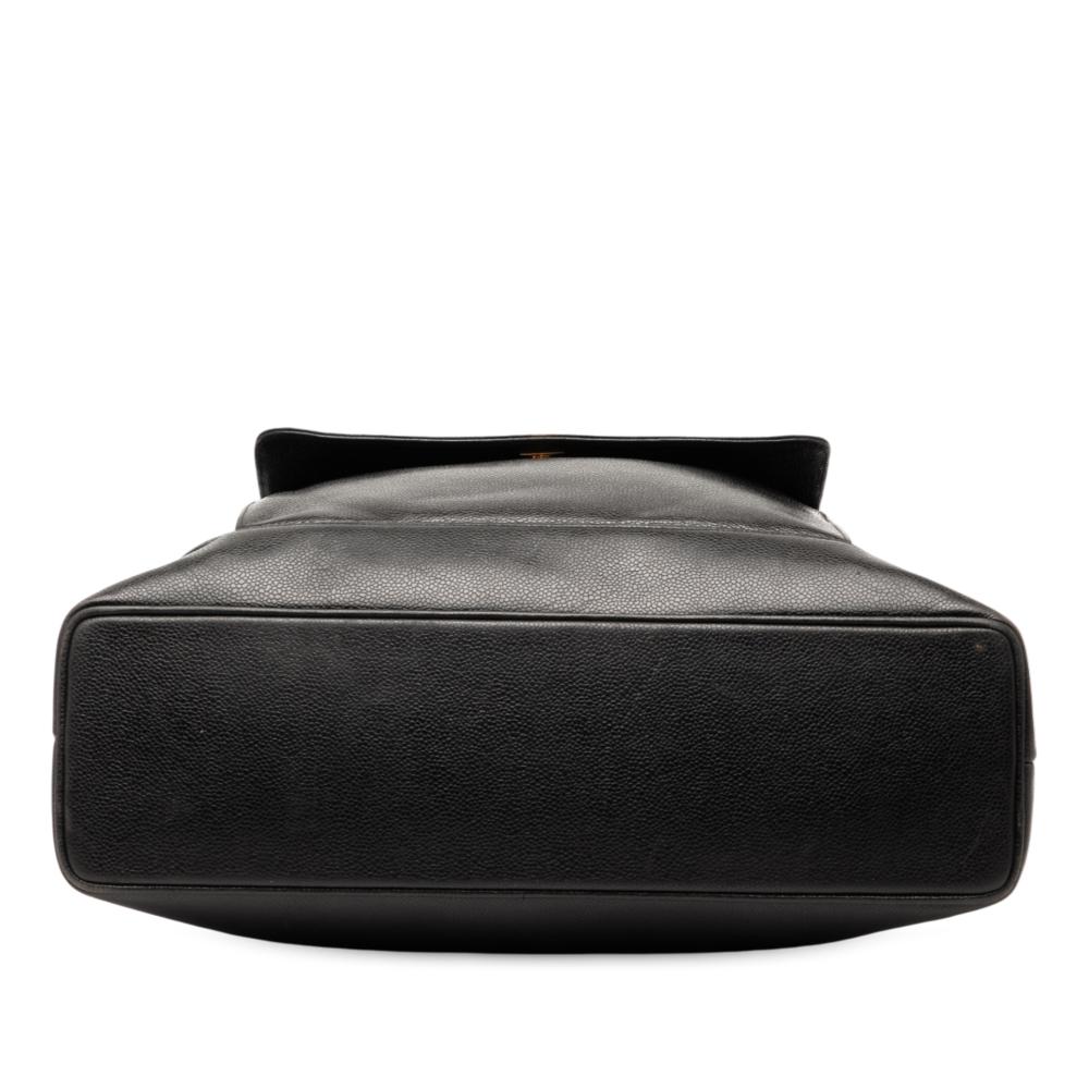 Chanel B Chanel Black Caviar Leather Leather CC Caviar Front Pocket Tote Italy