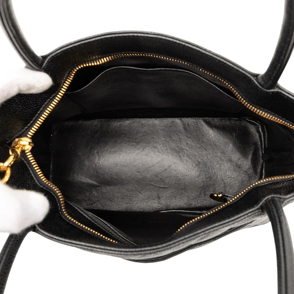 Chanel AB Chanel Black Caviar Leather Leather Caviar Medallion Tote Italy