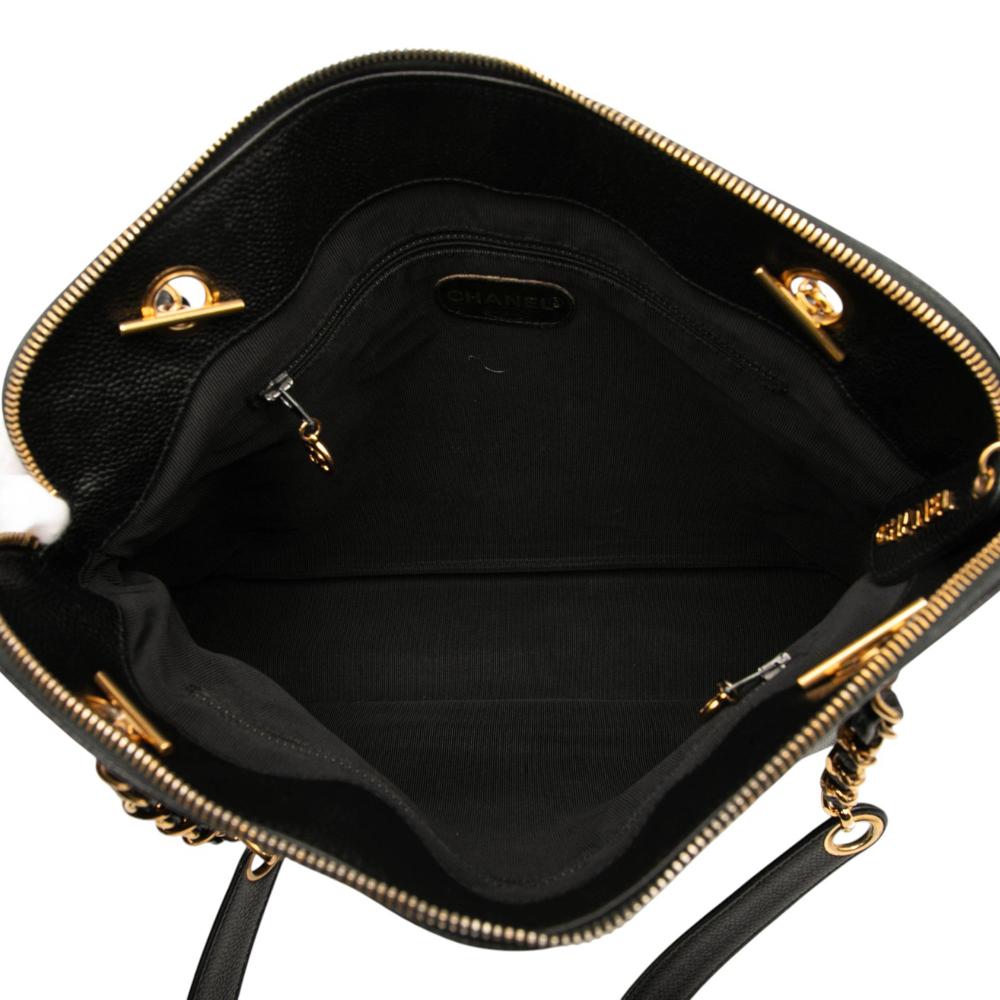 Chanel B Chanel Black Caviar Leather Leather Caviar Logo Chain Shoulder Bag Italy