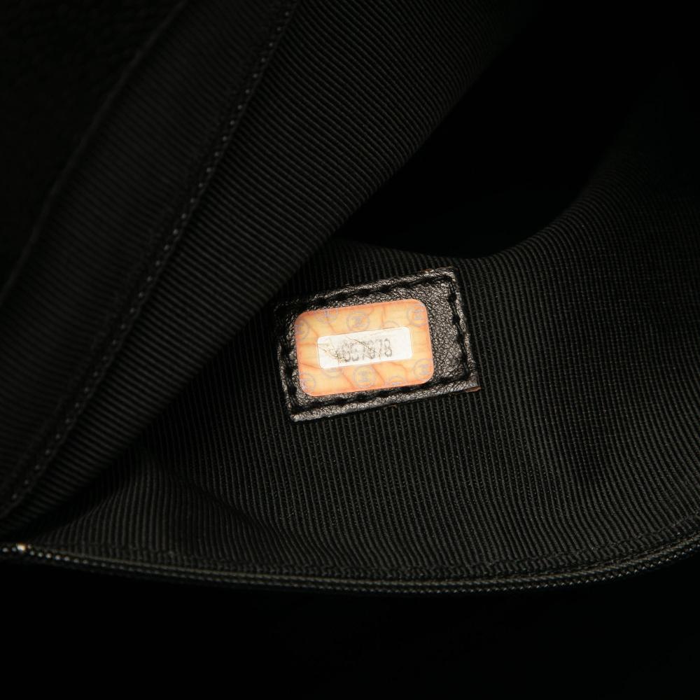 Chanel B Chanel Black Caviar Leather Leather Caviar Logo Chain Shoulder Bag Italy