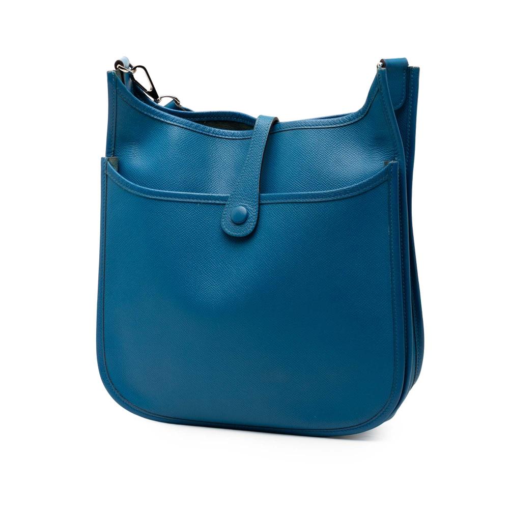 Hermès B Hermès Blue Calf Leather Epsom Evelyne III 29 France