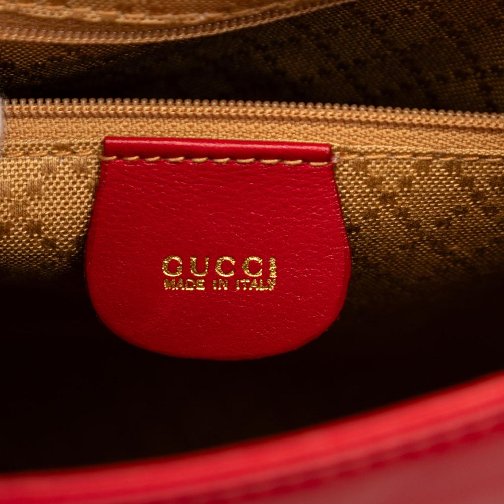 Gucci B Gucci Red Calf Leather Horsebit Backpack Italy