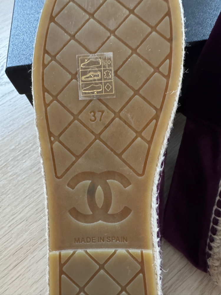 Chanel Velvet espadrilles