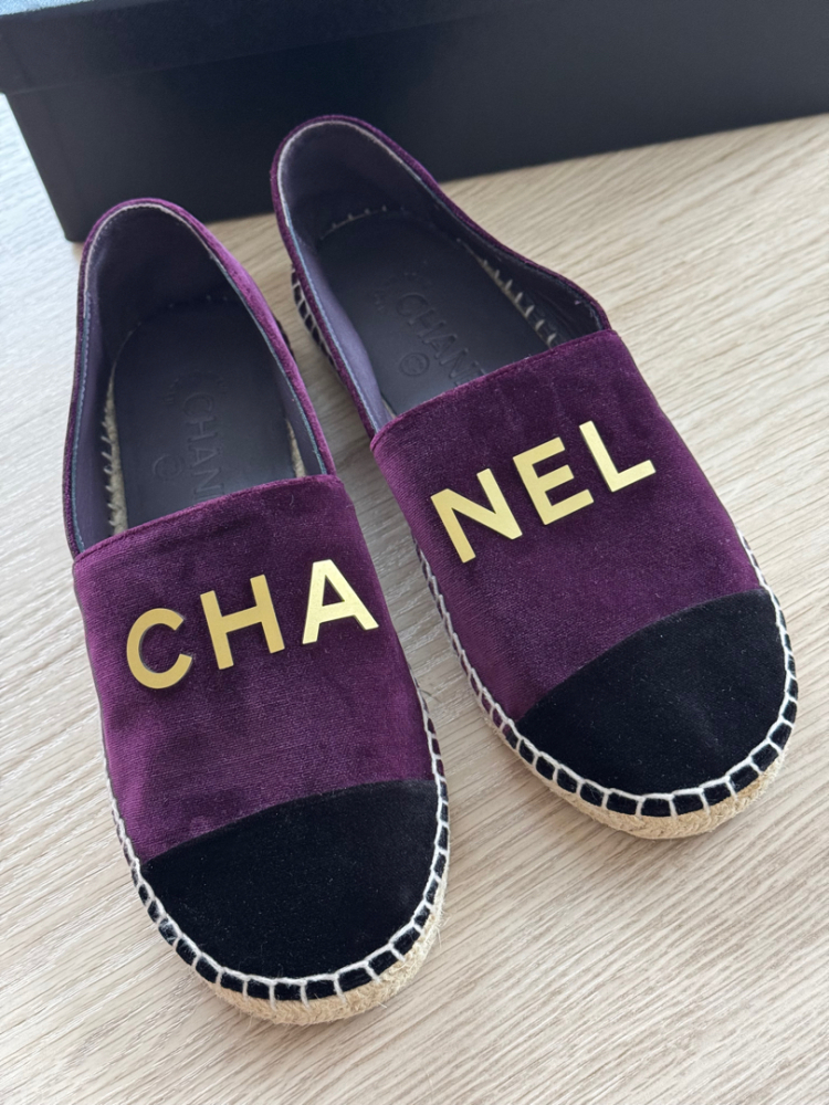 Chanel Velvet espadrilles