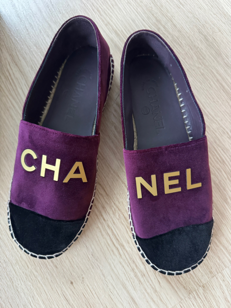 Chanel Velvet espadrilles
