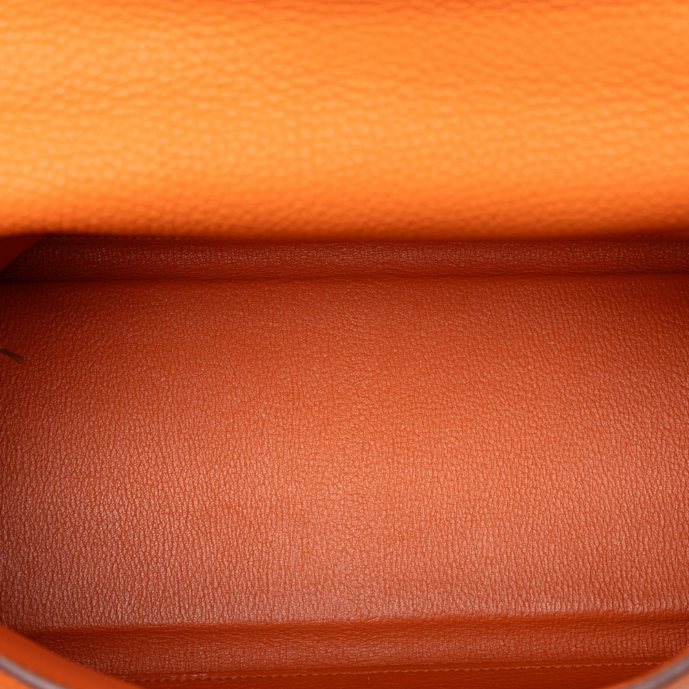 Hermès Kelly 35 Togo Leather Top-handle Handbag Orange
